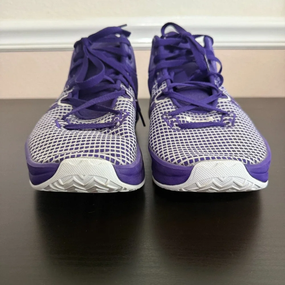 Nike Lebron Witness Vii Sneakers Mens 12 Purple White Lace-Up Running Shoes‎